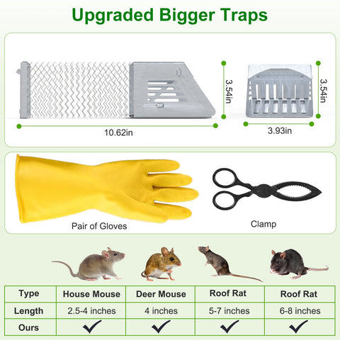 Rat Mouse Trap Cage 2Pcs Humane No Assembly