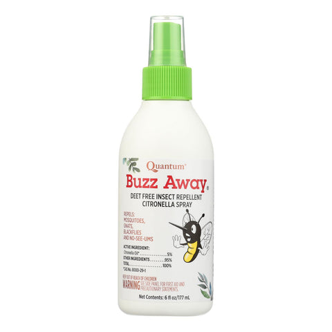 Citronella Bug Spray - Quantum Research Buzz Away Insect Repellent Spray, 6 Oz