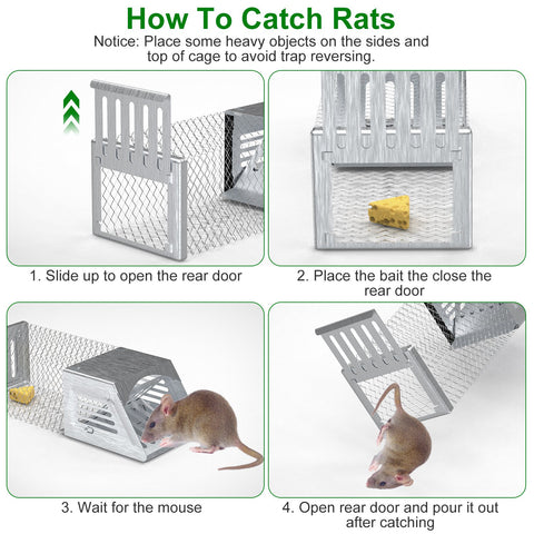 Rat Mouse Trap Cage 2Pcs Humane No Assembly