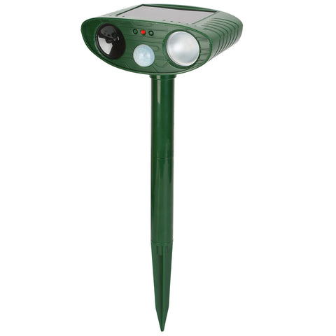 Solar Ultrasonic Animal Repeller PIR Sensor with Flashing Light