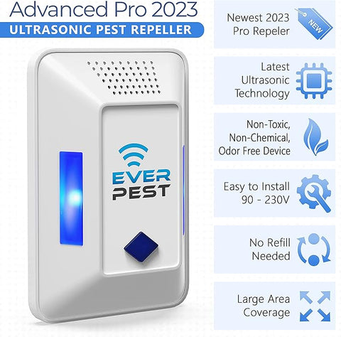 Ultrasonic Pest Repeller Plug-in - Electronic Insect Control Device 2 pack