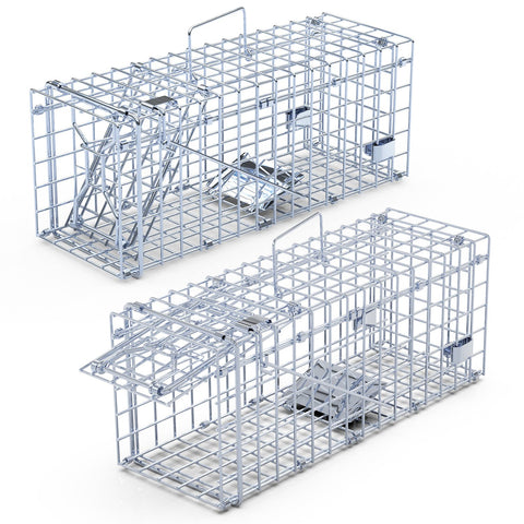 Rodent Rat Mouse Trap Cage 2Pcs Foldable Humane