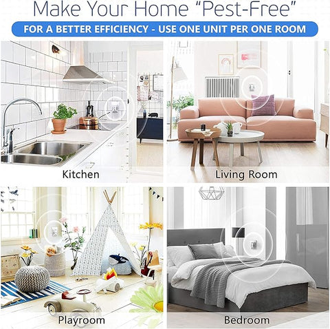 Ultrasonic Pest Repeller Plug-in - Electronic Insect Control Device 2 pack