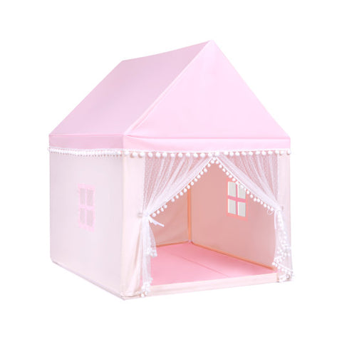 Kid Playhouse - Large Playhouse Children Play Castle Fairy Tent Gift with Mat, Pink