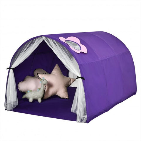 Portable Play Tent - Kids Galaxy Starry Sky Dream Tent with Double Net Curtain, Purple