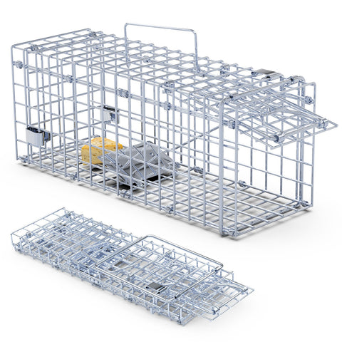 Rodent Rat Mouse Trap Cage 2Pcs Foldable Humane