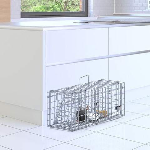 Rodent Rat Mouse Trap Cage 2Pcs Foldable Humane