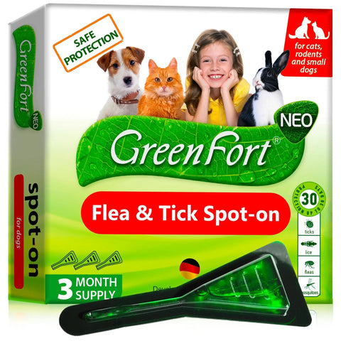 Natural Flea and Tick Prevention for Dogs and Cats - Flea Treatment and Mosquito Repellent Drops