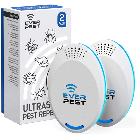 Plug-in Ultrasonic Pest Repeller - 2-Pack Electronic Insect Control for Indoor Use