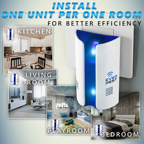 Ultrasonic Plug-in Pest Repeller - Electronic Insect Control Defender (1-Pack)