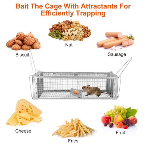 iMounTEK Dual Door Rat Trap Cage – Dense Mesh Zinc Plated