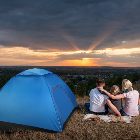 iMounTEK 4-Person Pop Up Tent – Instant Setup Waterproof (Blue)