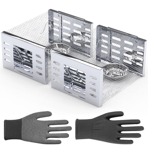 iMounTEK 2-Pack Humane Rat Trap Cage – Automatic Continuous Catch & Release