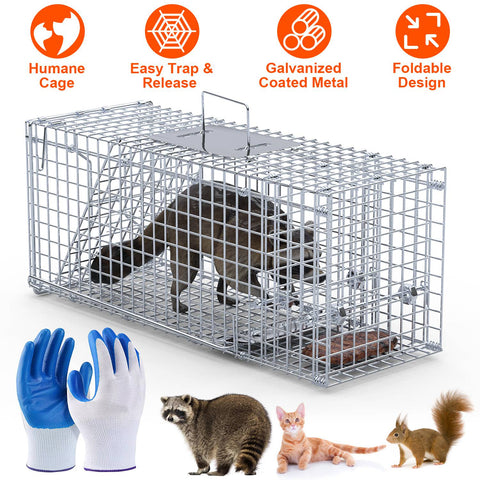 iMounTEK 25.6" Heavy Duty Humane Animal Trap – Folding Catch & Release