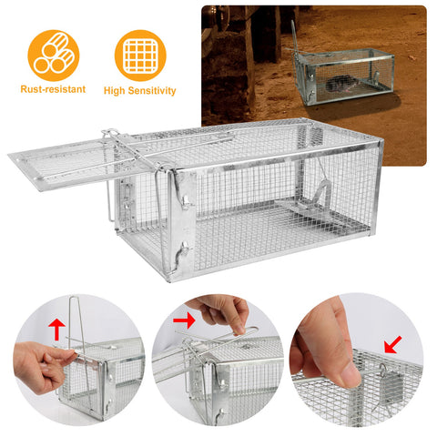 Humane Rat Trap Cage – Galvanized Iron with U-Shaped Rod