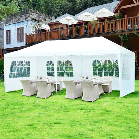 Canopy Tent with Sidewalls - 10 x 20 Feet Tent with Carry Bag, White