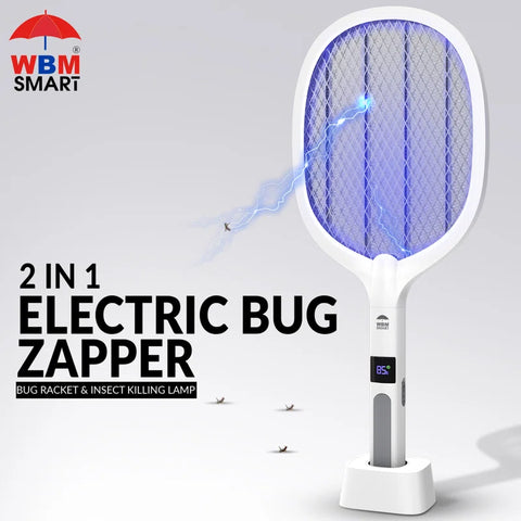 Electric Bug Zapper, Instant Fly Swatter Rechargeable Racket for Indoor and Outdoor