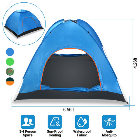 iMounTEK 4-Person Pop Up Tent – Instant Setup Waterproof (Green)