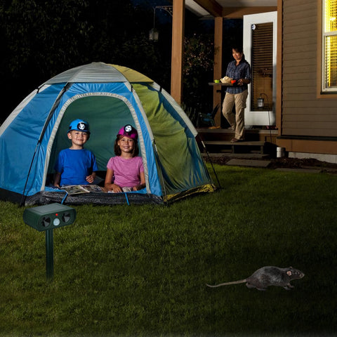 Solarek Ultrasonic Animal Repeller – Solar Powered IPX4 Waterproof
