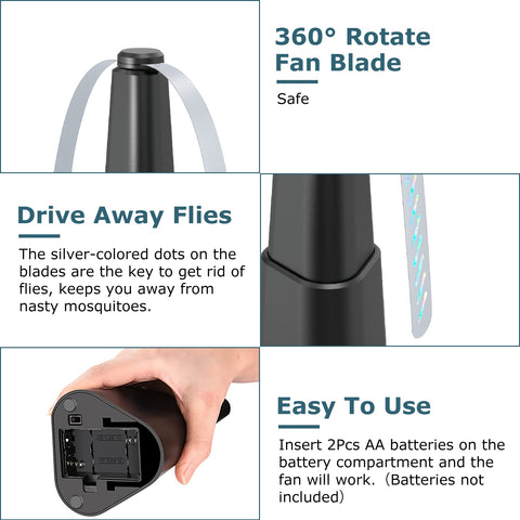 iMounTEK 4-Pack Fly Repellent Fan – Battery Powered Table Top