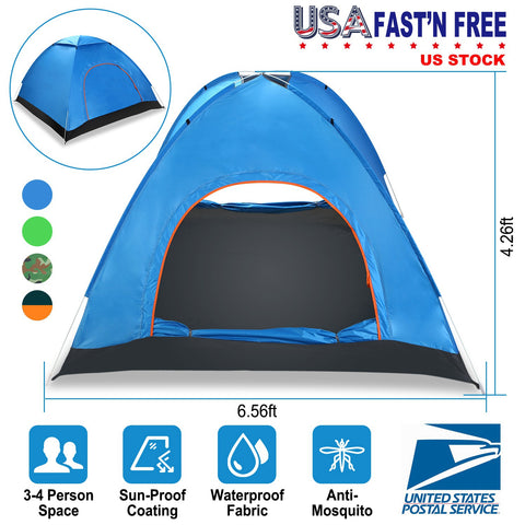 iMounTEK 4-Person Pop Up Tent – Instant Setup Waterproof (Green)