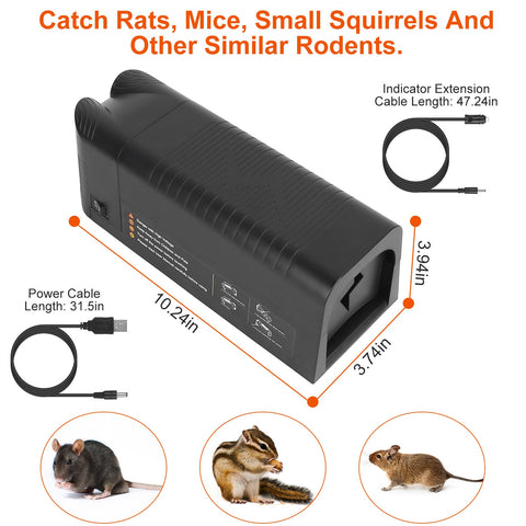 iMounTEK Electric Rat Trap – Rechargeable 1800V Shock Mouse Killer