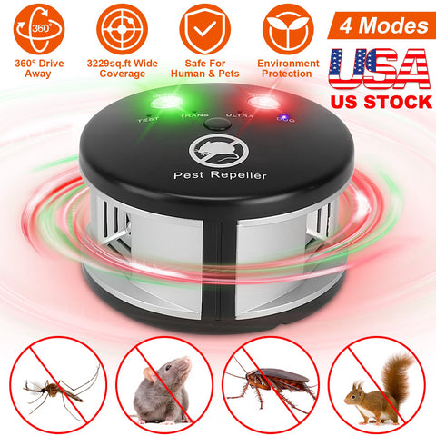 iMounTEK 360° Ultrasonic Pest Repeller – Pressure Wave Plug-In
