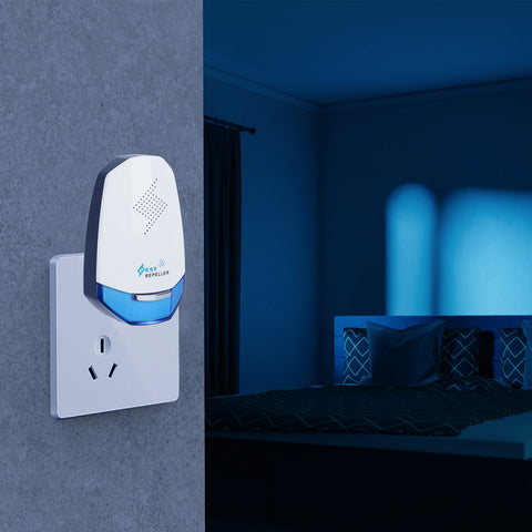iMounTEK 2-Pack Ultrasonic Pest Repeller with Night Light – White