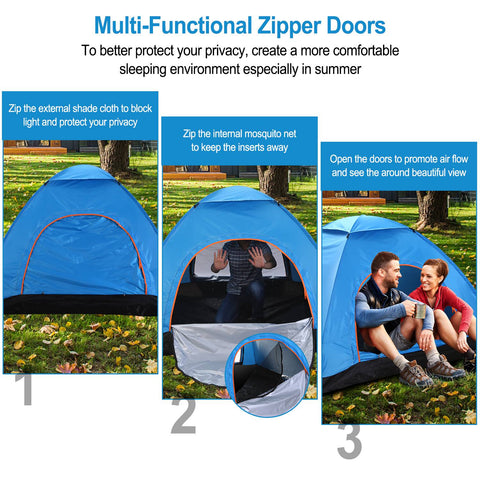 iMounTEK 4-Person Pop Up Tent – Instant Setup Waterproof (Green)