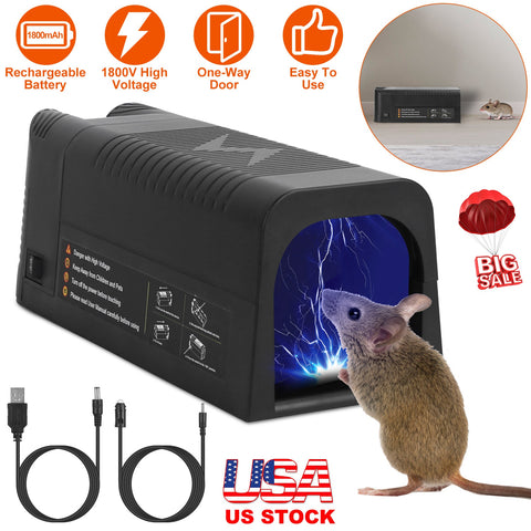 iMounTEK Electric Rat Trap – Rechargeable 1800V Shock Mouse Killer