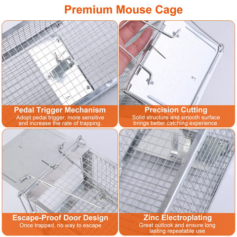 iMounTEK Dual Door Rat Trap Cage – Dense Mesh Zinc Plated