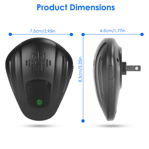 2 Pack Pest Control Device for Mosquitoes Cockroaches Rats Plug In Ultrasonic Insect Repellent Indoor for Bedroom Garage Warehouse Office