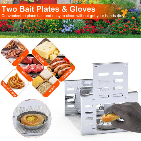 iMounTEK 2-Pack Humane Rat Trap Cage – Automatic Continuous Catch & Release