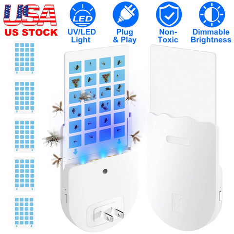 iMounTEK Plug-In Flying Insect Trap – UV Light with 5 Glue Boards