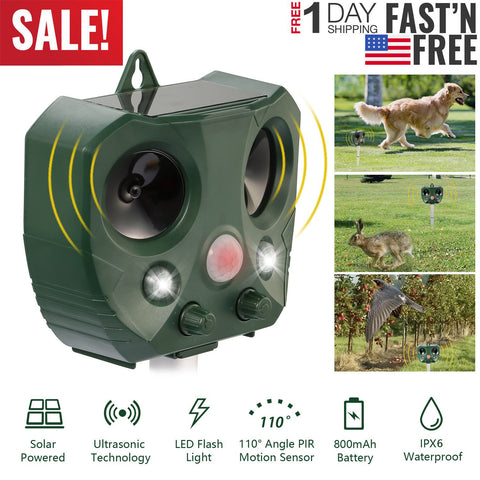 iMounTEK Solar Animal Repeller – LED Flash IPX6 Waterproof