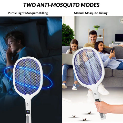 Electric Bug Zapper, Instant Fly Swatter Rechargeable Racket for Indoor and Outdoor
