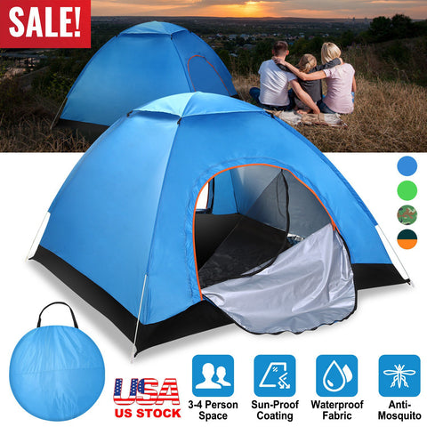 iMounTEK 4-Person Pop Up Tent – Instant Setup Waterproof (Green)