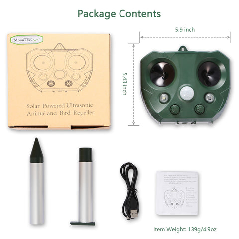 iMounTEK Solar Animal Repeller – LED Flash IPX6 Waterproof
