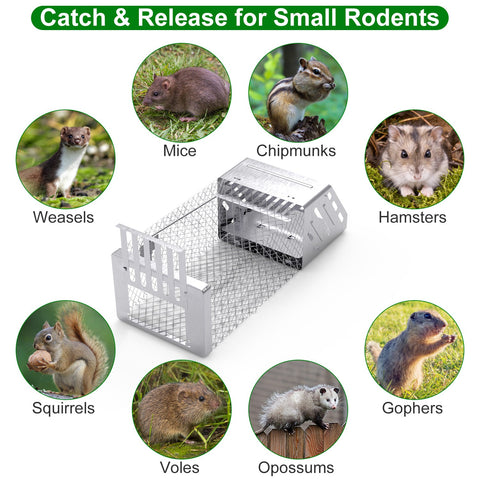 iMounTEK Automatic Continuous Rat Trap – Single Door Humane Live Cage