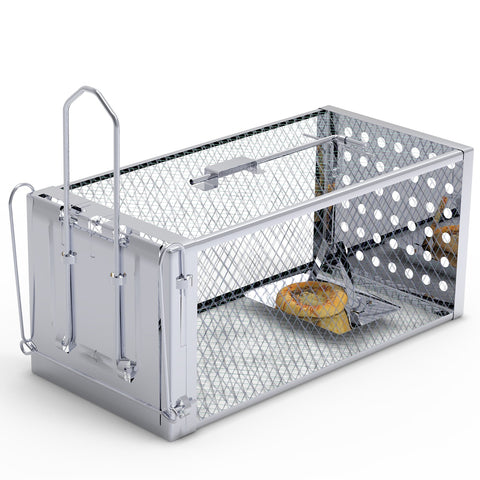 iMounTEK Single Door Rat Trap Cage – Humane Rodent Trap Indoor/Outdoor