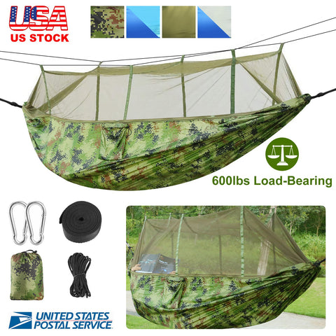 iMounTEK 2-Person Hammock with Mosquito Net – 600lbs (Camouflage)