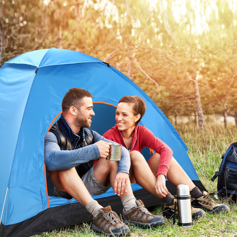iMounTEK 4-Person Pop Up Tent – Instant Setup Waterproof (Blue)