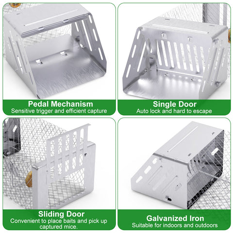 iMounTEK Automatic Continuous Rat Trap – Single Door Humane Live Cage