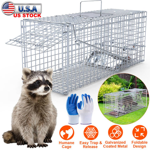 iMounTEK 25.6" Heavy Duty Humane Animal Trap – Folding Catch & Release