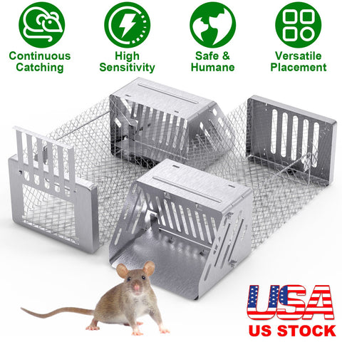 iMounTEK Automatic Continuous Rat Trap – Single Door Humane Live Cage