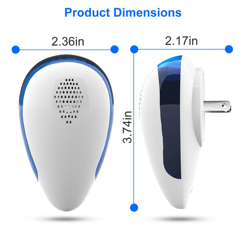 iMounTEK 6-Pack Ultrasonic Pest Repeller – Indoor Plug-In White