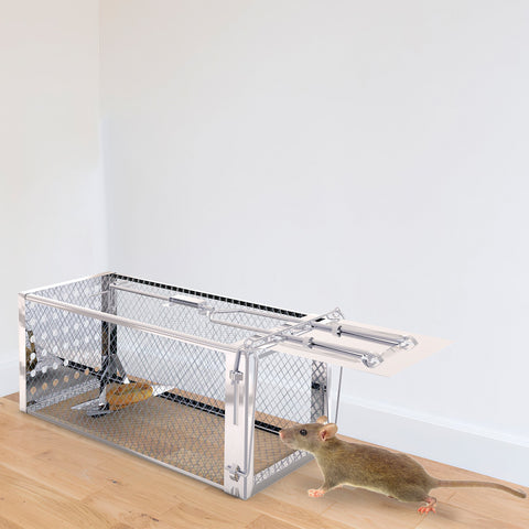 iMounTEK Single Door Rat Trap Cage – Humane Rodent Trap Indoor/Outdoor