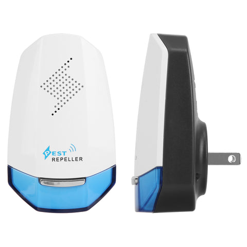 iMounTEK 2-Pack Ultrasonic Pest Repeller with Night Light – White