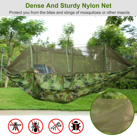 iMounTEK 2-Person Hammock with Mosquito Net – 600lbs (Camouflage)