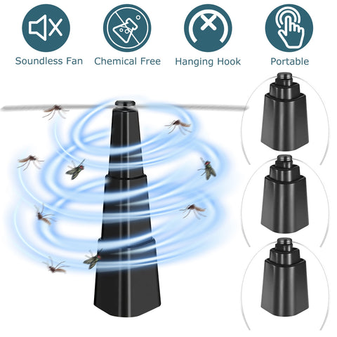 iMounTEK 4-Pack Fly Repellent Fan – Battery Powered Table Top